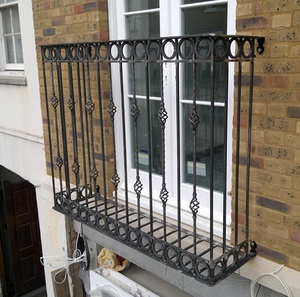 Top-bán cổ điển <span class=keywords><strong>wrought</strong></span> sắt ban công lan can dễ dàng để cài đặt giả mạo phụ kiện - Product Image 2