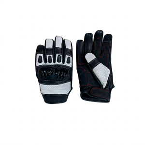 Guantes de Motociclismo de Cuero Unisex de la Mejor Calidad, Guantes de Verano con Agarre Completo, Negros, con Pantalla Táctil, Protección para las Manos - Product Image 1