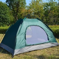 Tente de camping automatique monocouche pour 3-4 personnes, quatre saisons, été, une chambre, revêtement argenté, imperméable, utilisation en extérieur