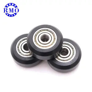 5*24*10mm פום PU רולר גלגל 625 קטן פלסטיק ניילון מלתחת ארון דלת הזזה רולר דלת & חלון רולים