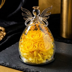 Rosa Eterna di Lusso Silenziosa Sotto Campana di Vetro, Fatta a Mano, con LED, Lunga Durata 3-5 Anni, per Matrimoni e Lauree - Product Image 2