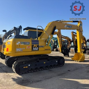 รถขุดตีนตะขาบ Komatsu PC160 PC160-7 มือสอง สภาพดี 95% น้ำหนัก 16 ตัน ระบบไฮดรอลิก รถขุดขนาดกลาง - Product Image 4
