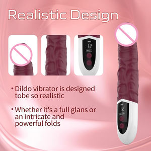 ソフトシリコンディルドバイブレーター強力なクリトリス刺激装置女性マスターベーターGスポットリアルなペニス女性のための大人の大人のおもちゃ - Product Image 4