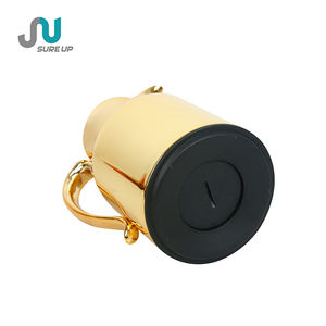 Fabricant de corps extérieur doré de luxe avec recharge en verre rose Carafe arabe de style européen Pichets à eau isolés - Product Image 4