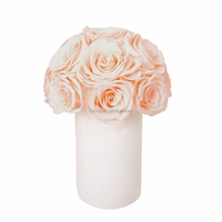 Vase en porcelaine naturelle véritable fait à la main avec une forme de dôme éternelle pour la décoration florale et les bouquets de roses, fleurs préservées pour cadeau