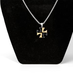 Vintage Gold Silver Contrast Long <b>Chain</b> Necklace for Men Hollow Shield Snake Coptic <b>Cross</b> Sword Pendants Greek God Vintage - Product Image 5