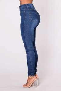 <span class=keywords><strong>Jeans</strong></span> Ajustados para Mujer Skinny de Cintura Alta <span class=keywords><strong>Jeans</strong></span> Azules de Mezclilla Tipo Lápiz Pantalones Elásticos para Mujer - Product Image 2