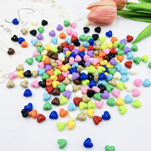 Cuentas Sueltas de Acrílico Lucite de 11 mm, Forma de Corazón de Melocotón, Orificio Recto, para Manualidades, Fabricación de Joyería, Cadena para Teléfono, Accesorios para Collares - Product Image 4