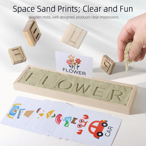 Nouveaux jeux éducatifs Montessori, jouets pour bébés de 1 à 3 ans, jouets à succès pour enfants, jouets d'impression sur sable, lettres, <span class=keywords><strong>alphabet</strong></span>, mots et chiffres pour garçons - Product Image 2