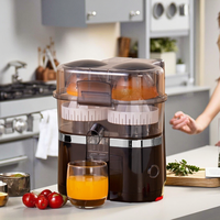 Presse-agrumes électrique portable à double tête, facile à nettoyer, presse-agrumes automatique à 1 bouton pour oranges et citrons avec cordon d'alimentation USB