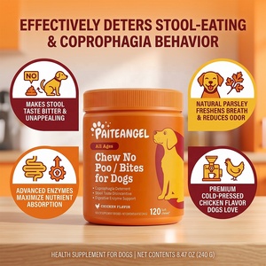 Suplemento <span class=keywords><strong>de</strong></span> Enzimas Digestivas y Extracto <span class=keywords><strong>de</strong></span> Yucca para Perros, Disuasor <span class=keywords><strong>de</strong></span> Coprofagia, 120 Cápsulas, Refrescante Bucal, Soporte Digestivo, Marca Privada - Product Image 1