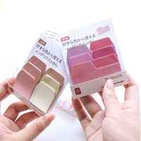 Notas adhesivas de índice de gradiente, almohadilla de notas portátil de color caramelo, decoración de oficina Kawaii, etiqueta para la escuela, 1 paquete