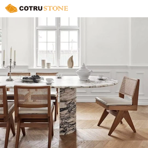 Đá tự nhiên calacatta Viola đá cẩm thạch bàn ăn cho biệt thự căn hộ khách sạn dự án - Product Image 2