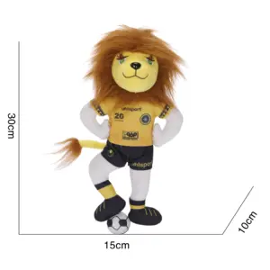 Cartoon lion sport player stuffed toys plush animal toys