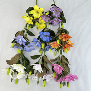 ดอกไม้ประดิษฐ์ QYYM-500 3 หัว ดอกคลีมาติส มกโนเลีย <span class=keywords><strong>กล้วยไม้</strong></span> สำหรับตกแต่งบ้าน ผลิตภัณฑ์ใหม่คุณภาพสูง ลิลลี่ - Product Image 4