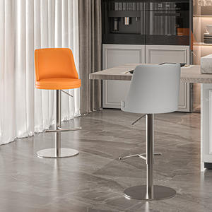 <span class=keywords><strong>Taburete</strong></span> de Bar Giratorio Ajustable con Asiento Acolchado de Cuero Sintético, Base de Metal Multicolor para <span class=keywords><strong>Cocina</strong></span>/Bar - Product Image 1