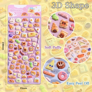 Pegatinas 3D Impermeables con Forma de Comida, Adhesivos de PVC con Logotipo Personalizado, Etiquetas Decorativas con Diseño de Comida - Product Image 2