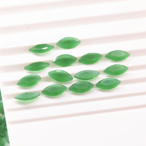 Gems <strong>Stone</strong> Malaysian Synthetic <strong>Jade</strong> Green Man-Made Emerald Green <strong>Jade</strong> <strong>Stone</strong> Glass Marquise Cut Synthetic Gemstone for Sale - Product Image 2