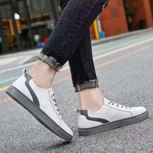 Men's Casual Shoes Man Skateboarding Footwear Cow Hide <b>Leather</b> <b>Sneakers</b> for Men - Product Image 4