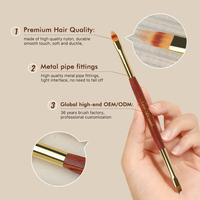 Hechunzi Double extrémité 6 10 12mm Nail Art stylo Gel Liner brosses plat 3D 4 pièces ensemble pour Salon de beauté des ongles