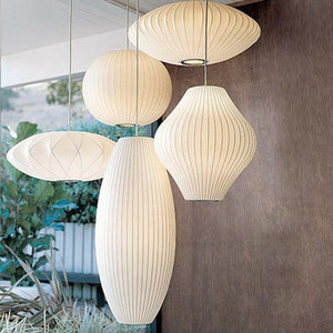 Qianmao Fabric Pendant <b>Light</b> White Led Chandelier For <b>Dining</b> Room And Living Room New Chinese Style - Product Image 1