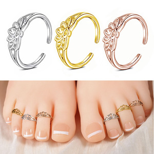 Waterproof Stainless Steel <b>Gold</b> Plated Crown Shaped Adjustable <b>Toe</b> Midi <b>Ring</b> Summer Beach Foot Jewelry - Product Image 5