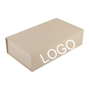 Caixa de presente personalizada reutilizável para sapatos e roupas de luxo, produto ecológico branco dobrável, embalagem criativa surpresa, caixa de presente