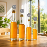 Mini bouteilles de vin en verre avec bouchon à vis pour whisky, liqueurs et spiritueux - Finition estampée à chaud
