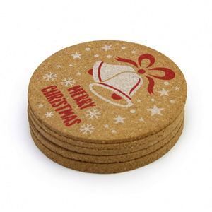 Juego de Posavasos Cuadrados con Esquinas Redondeadas Hechos a Medida, de Madera, con Base de Corcho MDF, en Caja de Papel Blanco - Product Image 3