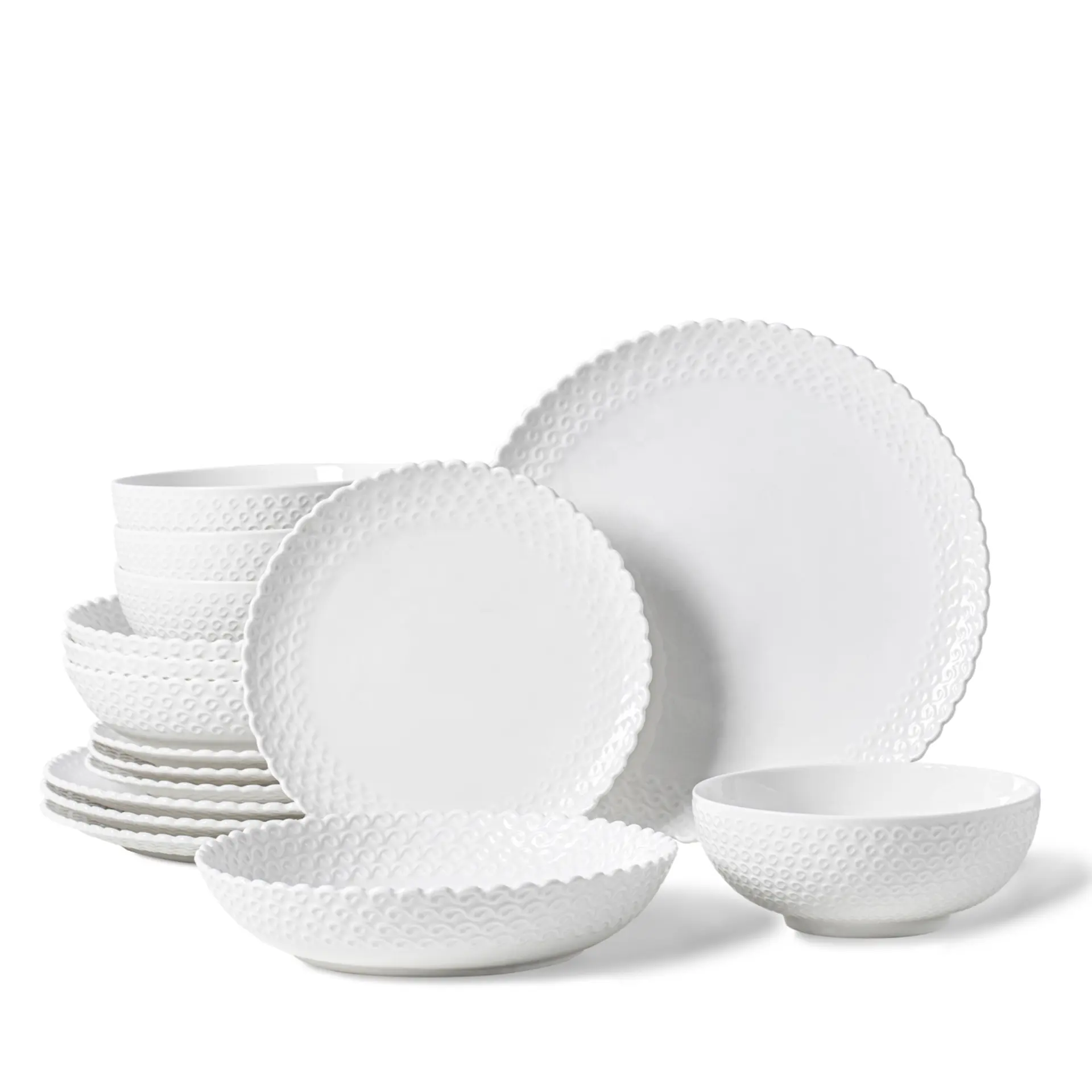 Set peralatan makan porselen, Set piring dan mangkuk Modern dengan piring, Set peralatan makan dengan piring untuk rumah