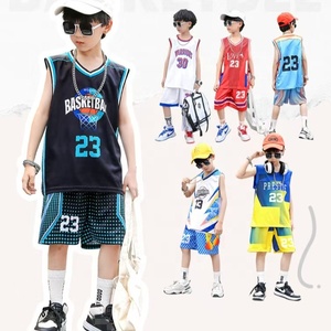 2025 été <span class=keywords><strong>tenue</strong></span> de sport pour enfants costume de <span class=keywords><strong>basket</strong></span>-ball hommes chemise d'entraînement à séchage rapide petit garçon maillot de <span class=keywords><strong>basket</strong></span>-ball - Product Image 1