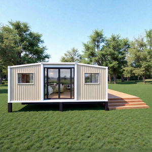 บ้านสำเร็จรูปแบบ Granny Flat วัสดุใหม่ทนไฟ ขนาด 20 ฟุต 40 ฟุต บ้านคอนเทนเนอร์แบบขยายได้ ห้องนอนสองปีก ดีไซน์ทันสมัย - Product Image 1