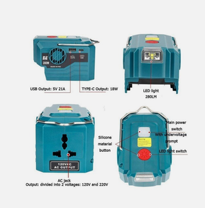 200w पावर इन्वर्टर डीसी 18v से एसी 230v usb कनवर्टर मैटिया या रियोबी के लिए कैंपिंग - Product Image 3