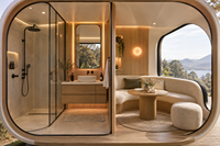 Maison Modulaire Mobile Apple Cabin, Villa d'Invités Portable à Montage Rapide pour le Glamping en Plein Air et l'Hébergement en Station Balnéaire