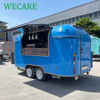 WECARE Remorque de restauration mobile pour café, limonade, smoothies, bière, pizza, hot-dogs, frites, avec évier