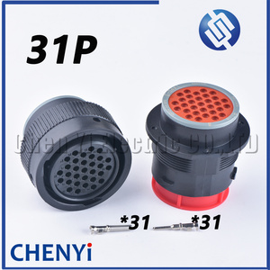 Conector Macho y Hembra Original Alemán de 31 Pines, Serie <span class=keywords><strong>HDP</strong></span>, HDP24-24-31PE, HDP26-24-31SE, 22G3105, 22H1208, con Terminales - Product Image 1