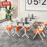 Meubles de bureau en gros, bureau pliable, table de formation modulaire, table de réunion moderne, table pliable pour salle de conférence