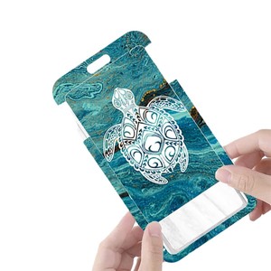 Amazonian sea turtle keychain with rotating back, name tag/<b>ID</b> card <b>holder</b>, easy-pull buckle set, available for wholesale. - Product Image 5