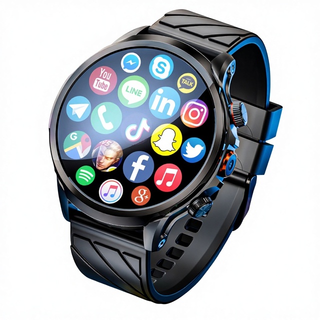 For Foreign Trade Version 4G Smart Watch Independent Android System SIM Card Phone Watch WiFi Silicone TFT Display Magnetic