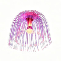 Lustre LED géant en fibre optique en forme de méduse, étanche IP66, pour extérieur, à suspendre aux arbres, lampe d'ambiance colorée, décoration de bar, transfrontalier