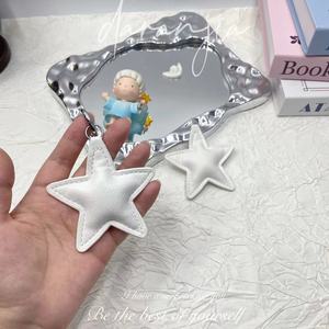 Custom Leather Star Keychain Luxury Designer Bag Charm Stars Leather Keychain Charm Star Leather Pendant Charms for Bags Purse