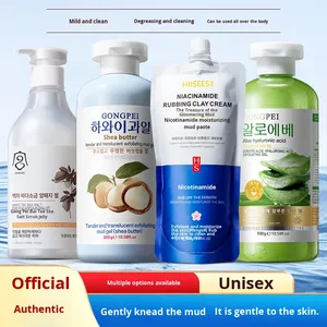 Crème exfoliante unisexe Han Se au niacinamide pour le corps entier, gel exfoliant au sel marin, traitement efficace pour éliminer la saleté à domicile - Product Image 5