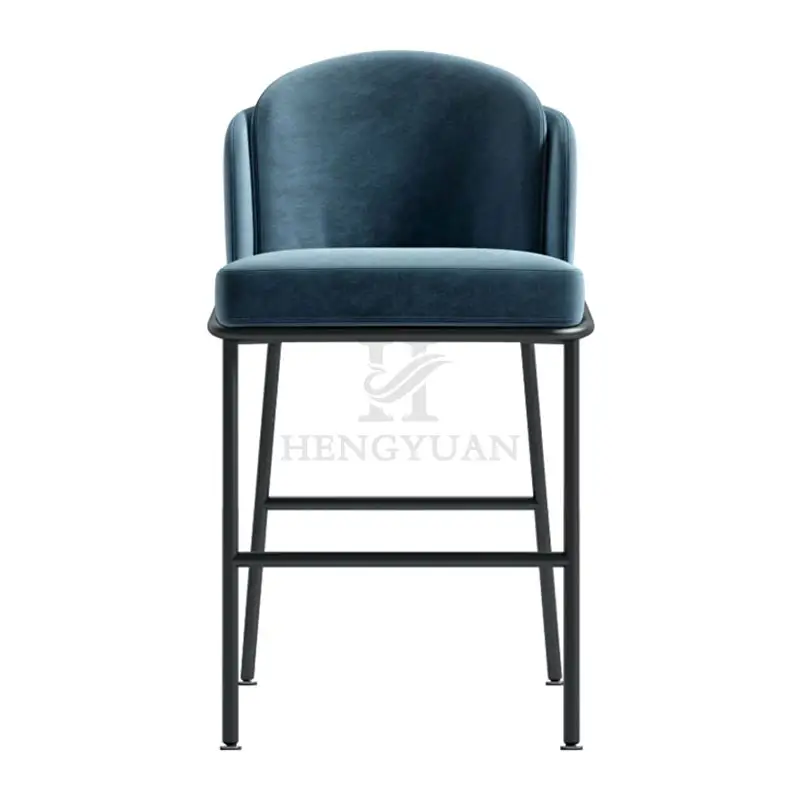 Meubles de Style nordique moderne, chaise de Bar en tissu, chaises hautes en métal pour tabouret de Bar de comptoir