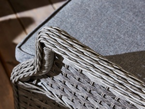 Ensemble de salle à manger en rotin 6 places avec table ovale à foyer gris - Fabricant chinois Ensemble de canapé de jardin - Product Image 4