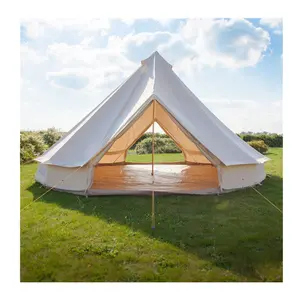 Outdoor 2 Door Luxury 4 Seasons Yurt Bell Tent with Stove Hole, Glamping Canvas Cotton Tents For Events Party