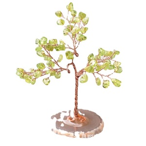 Ornement d'arbre en cristal d'améthyste avec base en agate, décoration d'intérieur, article cadeau - Product Image 5