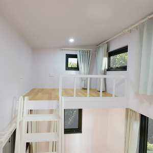 Casa piccola portatile moderna su ruote piccola casa <span class=keywords><strong>con</strong></span> 2 camere da letto prefabbricata casa Mobile <span class=keywords><strong>con</strong></span> telaio in acciaio leggero - Product Image 3