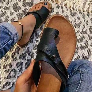 Sandales d'été décontractées légères et respirantes pour femmes, style rétro tendance, à enfiler, à bout ouvert - Product Image 4