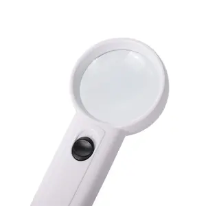 Handheld magnifier LED 5X reading repair plastic frame handle magnifier 6B-3