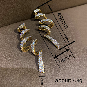 Orecchini Pendenti Lunghi da Donna, Eleganti per Feste e Uso Quotidiano, Accessorio per Orecchie, Gioielli alla Moda - Product Image 4